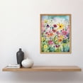 thumbnail image 2 of Bright Wildflower Floral Blooms Folk Art Art Print Framed Poster Wall Decor 12x16 inch, 2 of 5