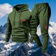 thumbnail image 1 of Ceisia Men's Slim Fit Hooded Tracksuit Set Long Sleeve Pullover with Elastic Waist Joggers Casual Sports 2-Piece Outfit Gifts, 1 of 3