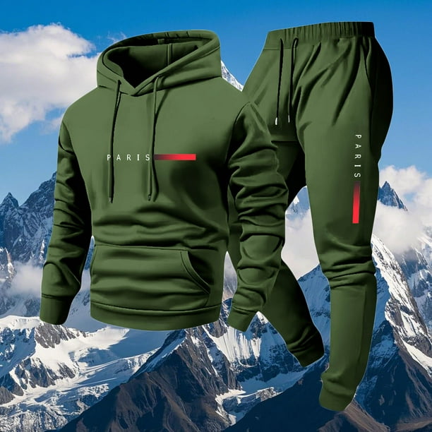 Ceisia Men's Slim Fit Hooded Tracksuit Set Long Sleeve Pullover with Elastic Waist Joggers Casual Sports 2-Piece Outfit Gifts