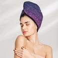 thumbnail image 5 of Xecao Violet Glitter Print Hair Towel, Hair Turbans for Wet Hair, Drying Hair Wrap for Curly Hair Women,Coral Velvet Dry Hair Cap,Dry Hair Hat, 5 of 6