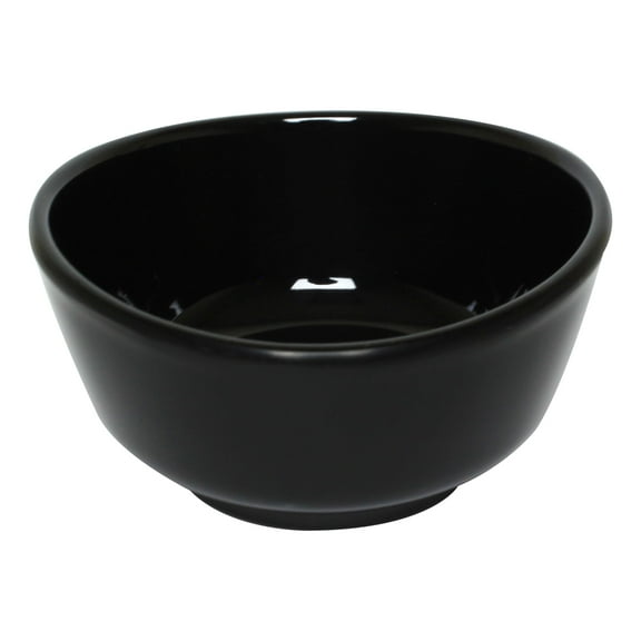 Excellante Classic Black Extra Heavy Weight Melamine Dinnerware Collection 19 Oz, 5 5/8" X 2 1/2" Bowl, Comes in Dozen