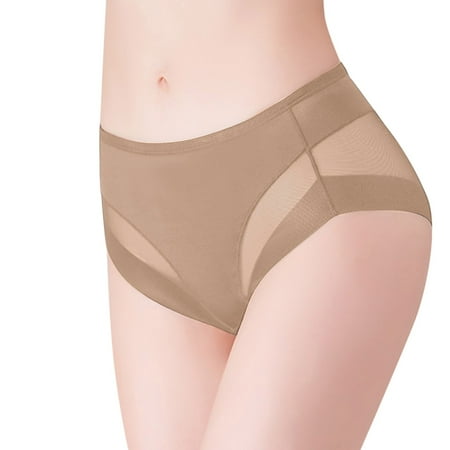 Yuhangmm Women s Panties Ladies Comfort Low Rise Briefs Underwear Plus Size Women Seamless Ice Silk Panties Underwear V Back Lace Panties