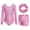 Light Pink, variant on WOYY Toddler Girls Ballet Dance Stretch Leotard Shorts Headband 3Pcs Outfits, Sizes 3-4T