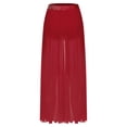 thumbnail image 4 of Oyolan Women's Long Maxi Dance Skirt Fairy Lyrical Dance Skirt Ballet Modern Dance wear Burgundy XXL, 4 of 9