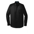thumbnail image 5 of Port Authority Adult Male Men Plain Long Sleeves Shirt Deep Black Large Tall, 5 of 6