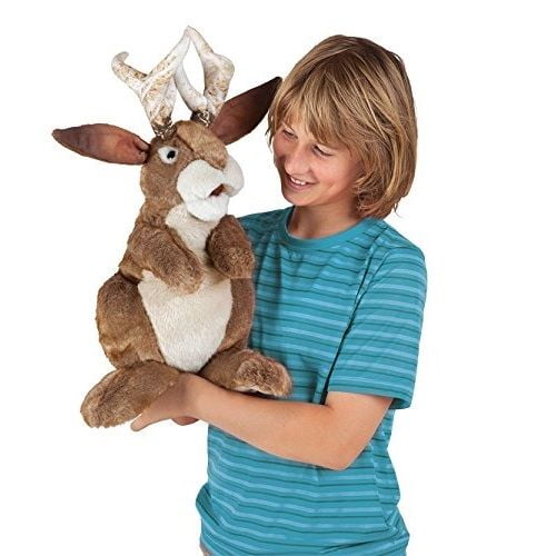 Jackalope Hand Puppet by Folkmanis Puppets MPN 3117 Boys & Girls 3 Yrs & Up 