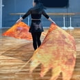 thumbnail image 5 of 2Pcs Flame Pattern Worship Wing Flags Praise Dance Flags with Scalable Rods for Church Dance Banners Easy to Use, 5 of 8