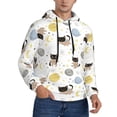 thumbnail image 2 of Fotbe Men's Hoodie with Cute Cat Pattern - Kangaroo Pocket Pullover Hooded Sweatshirt, Perfect for Daily Wear, Travel, and Home-XX-Large, 2 of 7