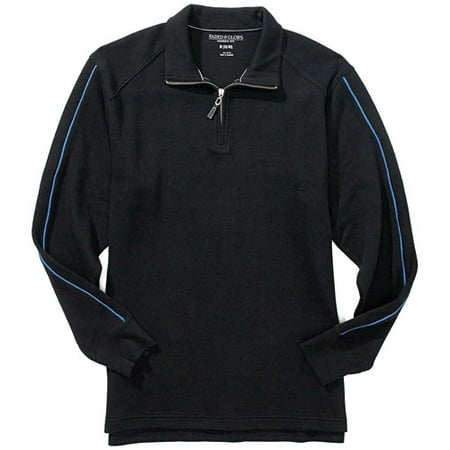 Big Men's 1/4-Zipper Long-Sleeve Knit Pullover