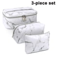 thumbnail image 1 of Bolsa de maquillaje 3 uds., bolsa de aseo, bolsa de cosméticos portátil, organizador de viaje, 1 of 3