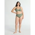 thumbnail image 2 of Time and Tru Women’s and Women's Plus Hi Cut High Rise Bikini Bottoms, Sizes XS-2X, 2 of 6