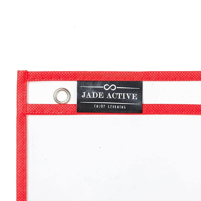 25 Pack Dry Erase Pockets Sleeves 10x13 Inches Reusable Job Ticket Holders Plastic Pocket Protector Sleeves For Documents Classroom Teacher Supplies And Shop Tickets Black P 162818455 Cat 4126
