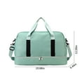 thumbnail image 2 of WIZUTIZ Gym Bag for Women with Shoes Compartment Collapsible Travel Bag Swim Weekender Lightweight Tote Bag Workout Yoga Sports Large Travel Duffle Bag Womens Large Solid Bags Lightweight Bag Green, 2 of 5