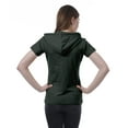 thumbnail image 5 of Moomaya Womens Zip Up Hoodie Short Sleeves Top Pockets Casual Hoodies, 5 of 7