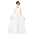 thumbnail image 2 of Ekidsbridal Girl Pageant Flower Girl Dress - Pearl Beaded A-Line V-Back Satin 327-A (Size: 2-10), 2 of 4