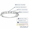 thumbnail image 3 of Vir Jewels 1/2 CTTW 7 Stone Diamond Wedding Band 14K White Gold Prong Set Round Size 9 Female Adult, 3 of 7