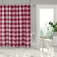 thumbnail image 2 of Levtex Home - Camden - Shower Curtain with Grommets - One Shower Curtain Panel 72 inch Length, 72 inch Width - Buffalo Plaid - Red and Cream - 100% Cotton - Lined, 2 of 3