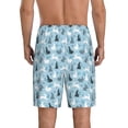 thumbnail image 3 of Kdxio Black White Gray Rabbit Print Mens Sleep Shorts Bottoms Soft Comfy Pajama Wear Pants with Drawstring Pockets, 3 of 7