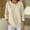 Khaki, variant on Women Vintage Wild Floral Print V Neck Button Front 3/4 Sleeve Loose Peplum Casual Blouse With Side Hand Pockets For Daily Shopping Weekend Outfits(Multicolor,S)