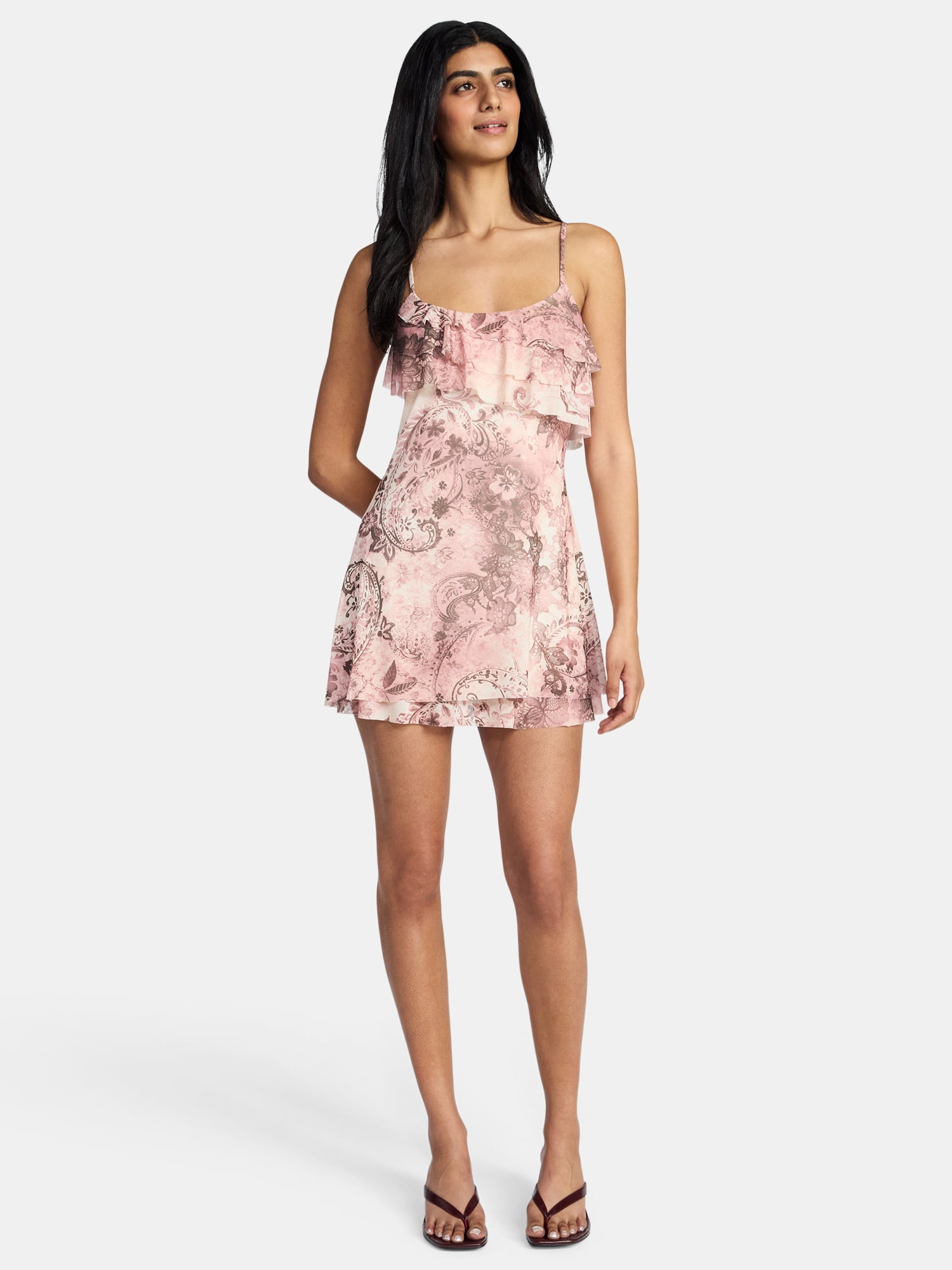 Madden NYC Women's Sleeveless Ruffle Mini Dress, Sizes XXS-XXL