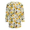 thumbnail image 4 of CYMMPU Summer Trendy Shirts 3/4 Sleeve Tunic Tops Boho Blouses for Women Dressy Casual Spring Tops Bee Printed Crew Neck Loose Fit Lightweight Basic Tees M, 4 of 5