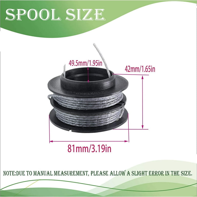 Trimmer Line Replacement Spool, Dual Line, .080-Inch