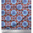 thumbnail image 1 of Soimoi Polyester Crepe Fabric Floral Mandala Print Fabric by The Yard 42 Inch Wide, 1 of 3