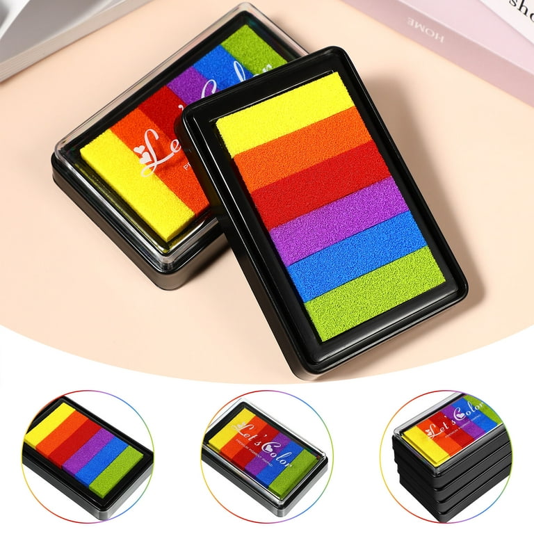  Totority Embossing Ink pad Washable Stamp Pads Rainbow Inkpad  Baby Ink Pads Embossing Stamp Ink Pads for Rubber Inkpad Multicolor DIY  Color Pads Kids Stamps Embossed Decorate Newborn : Baby