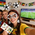 thumbnail image 1 of Set de accesorios para fiestas de fútbol con cintas, gafas para fotos y decoraciones para el día del partido, 1 of 6