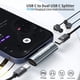 thumbnail image 3 of Adaptador de Auriculares USB Tipo C A USB C Doble de 60 W, USB 3.2 Gen2, Convertidor de Audio OTG C A C de 10 Gbps para 15 S24U, 3 of 5