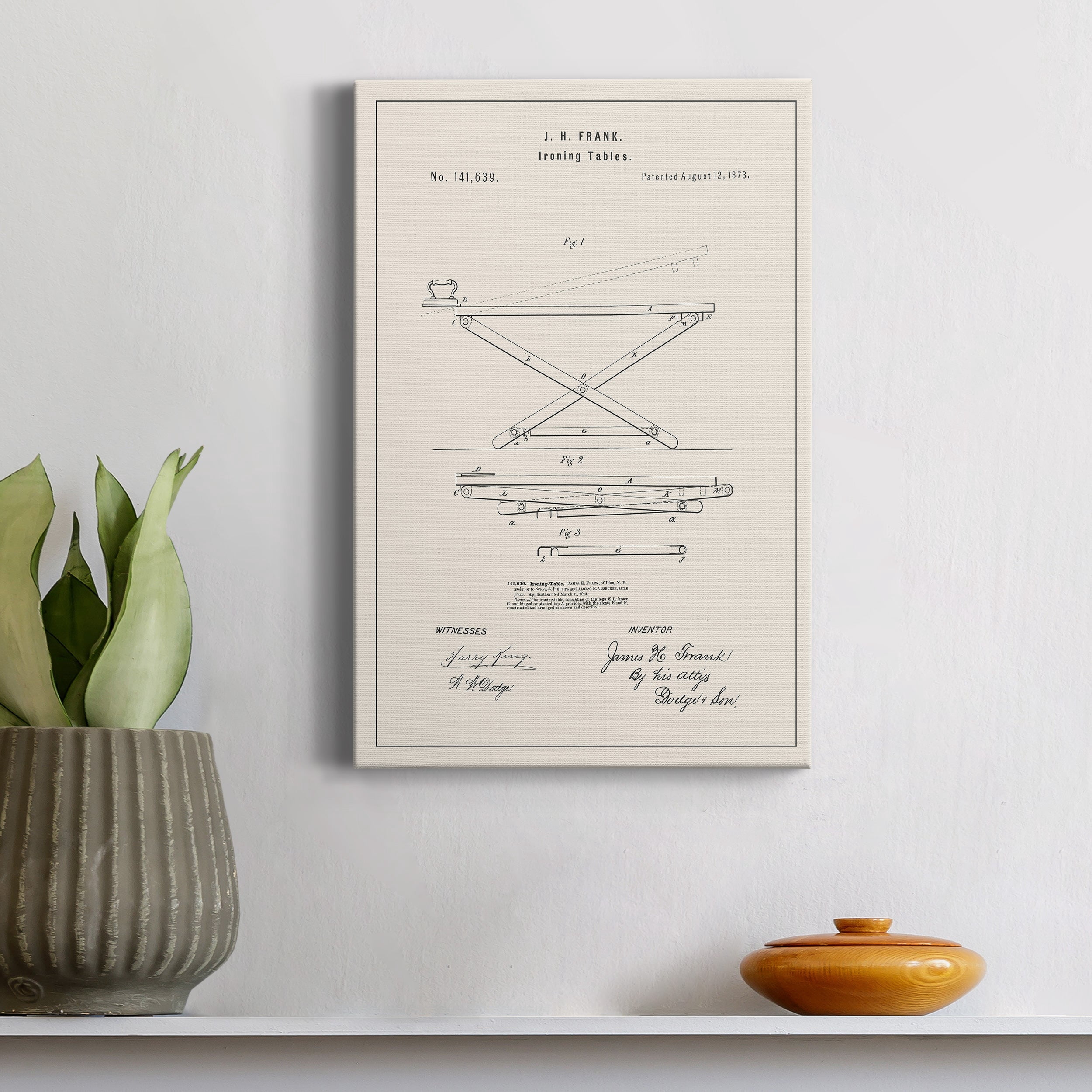 Laundry Patent IV Premium Gallery Wrapped Canvas - Ready to Hang