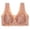 Coffee, variant on Women's Front Closure Lace Wireless Bra Seamless T Back Plus Size Comfort Support Bra for Large Bust,L