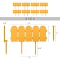thumbnail image 3 of Evelyne Garden Border Edging: Wooden Fence Design - 8pcs Timber Yard Landscaping Fence Liner Lawn Edge Barrier - 10ft Kit of Decorative Lawn Landscape Panels Elements - GMT-10374-C08, 3 of 9