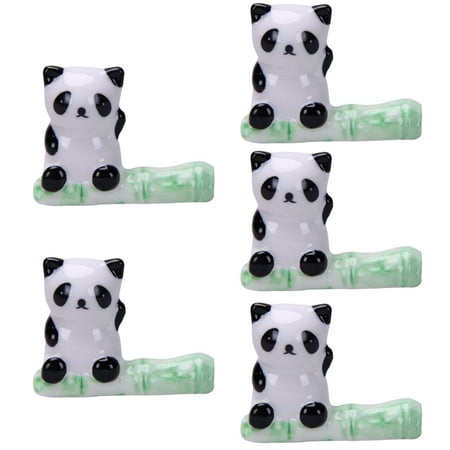

Cute panda chopsticks holder fork spoon pen for friends (set of 5)