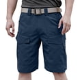 thumbnail image 2 of HKYNLAG Mens Tactical Cargo Work Shorts Waterproof Ripstop Stretch Outdoor Fishing Hiking Shorts with Multi-Pocket (No Belt) Gray 2XL, 2 of 8