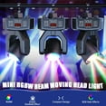 thumbnail image 3 of 2Pack Mini Moving Head Stage Lighting with RGBW LED String DMX 512 Beam DJ Light for Disco Club Party, 3 of 8