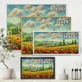 thumbnail image 4 of Designart 'Beautiful Landscape With Poppies Flowers By Riverside' Traditional Framed Canvas Wall Art Print, 4 of 5
