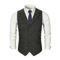 thumbnail image 2 of Traje de esmoquin de negocios Formal de otoño e invierno para hombre, chaleco, chaqueta, abrigo superior Pompotops oipoqjl14054, 2 of 8