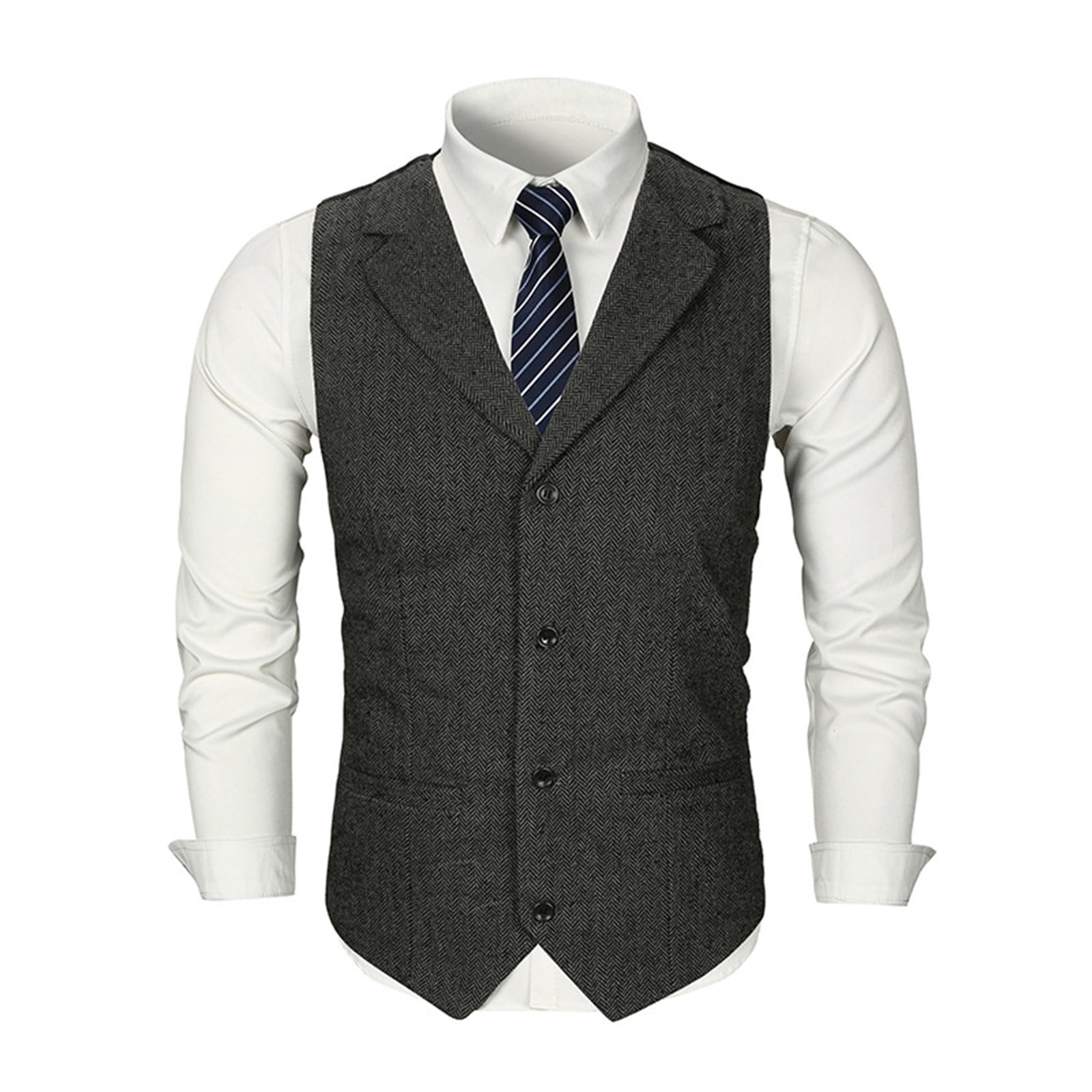 WREESH Men's Autumn Winter Formal Bussiness Tuxedo Suit