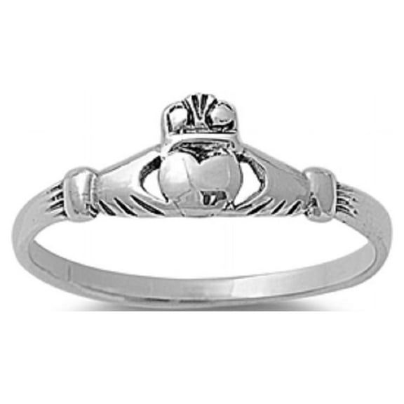 925 Sterling Silver Claddagh Benedict Ring Size 10