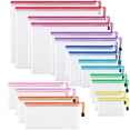 thumbnail image 1 of Jarlink Paquete De 18 Bolsas De Malla De 8 Tamaños, 9 Colores, Bolsas Impermeables Con Cremallera Para Archivos, Bolsas De Viaje Multiusos Para Suministros De Oficina, Cosméticos, Accesorios De Viaje, 1 of 5