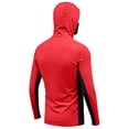 thumbnail image 4 of Inglocry Men's UPF 50+ Hooded Fishing Shirts Quick Dry Long Sleeve Sun Protection Hoodie, Hiking Running Swimming Rash Guard with Mask 2026 Watermelon Red L, 4 of 4