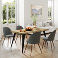 thumbnail image 4 of Homy Casa 2-Pack Grey Fabric Upholstered Dining Chairs with High Back Armless, 4 of 10
