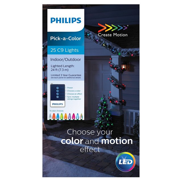 Philips 25ct Christmas LED Pick A Color Faceted C9 String Lights