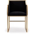 thumbnail image 3 of TOV Furniture Atara 20" Transitional Velvet Dining Chair in Black/Gold, 3 of 6