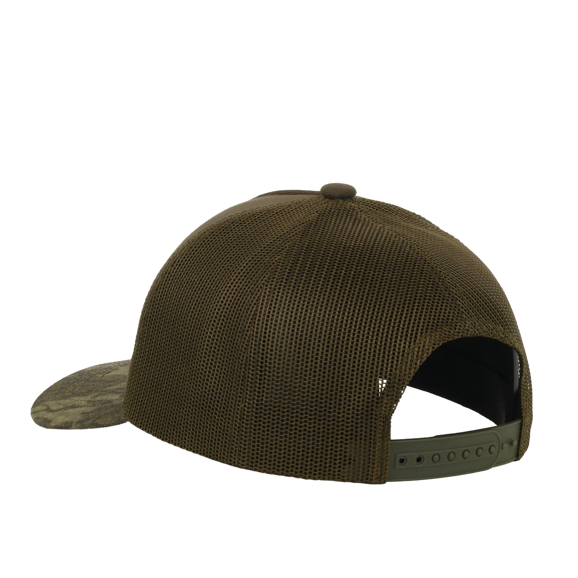 Mossy Oak® New Bottomland Camo Hunting Cap – Mid Profile Mesh Back Snapback, One Size
