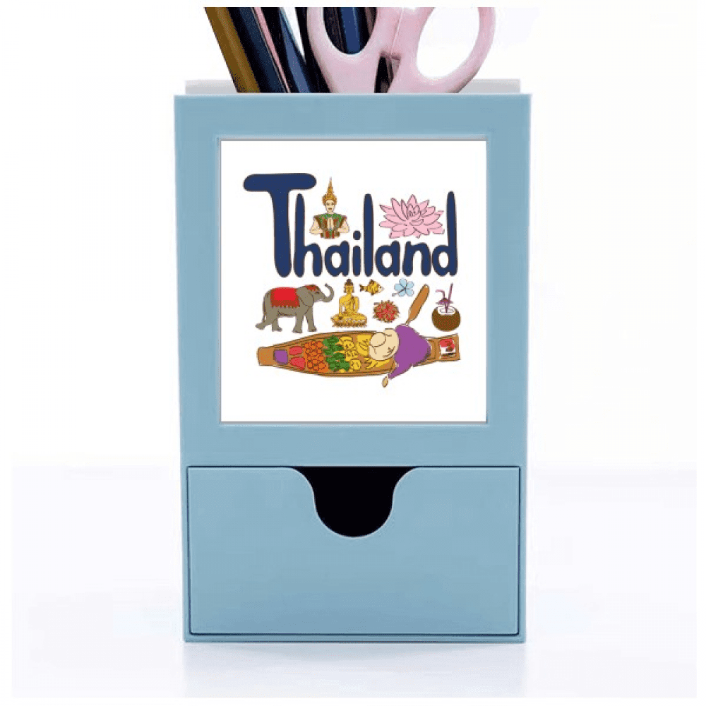 Thailand National symbol Landmark Pattern Desk Supplies Organizer Pen ...