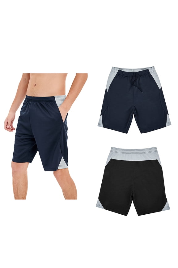 Men's Lightweight Gym Shorts, Bodybuilding Quick Dry Running Athletic Workout Shorts with Pockets and Adjustable Waist