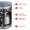 thumbnail image 4 of 12oz Tumblers Black Gothic Skull Cat Pattern Vacuum Insulated Stainless Steel Travel Tumbler Cups Mug with Lid and Straw for Beer,Coffee,Beverages with Cleaning Brush for Cold & Hot Drinks, 4 of 5
