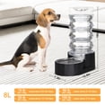 thumbnail image 7 of RIZZARI Black 8L Automatic Pet Waterer - Gravity-fed Stainless Steel Water Dispenser, 100% BPA Free, Leak-proof, Odorless, Easy to clean,  Large Capacity Feeder for Cats and Dogs, 7 of 7